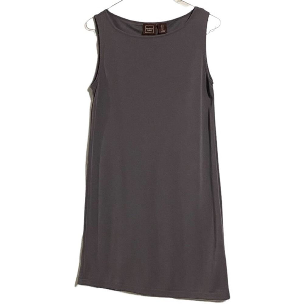 Marzina Luma Dress Peek a boo back Size Small Gray Minimialist Sleeveless